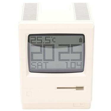 Imagem de Fabater Despertador Digital para Quarto, Despertador de Pixels retrô, Formato de Computador Vintage para Estudantes, Hora, Data, Semana, Exibição de Temperatura, Desktop, Presente
