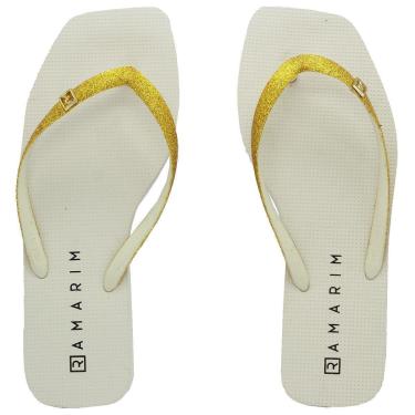 Imagem de Chinelo feminino Ramarim Glitter Offwhite-Feminino