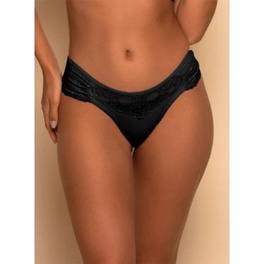 Imagem de Calcinha Tanga Nayane CA 10 01 0002 Bombom Renda e Microfibra T. P/40 