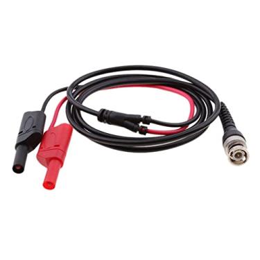 Imagem de YsXoWiui Cabo de Teste de 120 Cm com Conector BNC Q9 para Conector Banana Duplo para Osciloscópio