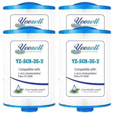 Imagem de Yoozell Cartucho de filtro de spa 5CH-35 substitui C-5CH-35, FC-0300, AK-90109, filtros XLS-526, Darlly 50353, filtro de banheira de hidromassagem de 35 m², pacote com 4