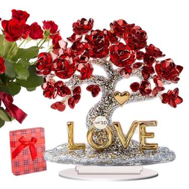 Imagem de Estatuetas de árvore de amor, estatueta de flor - Esculturas planas de mesa em árvore de flores em acrílico - Centros de mesa, decoração de mesa colecionável para casamentos, dia dos namorados