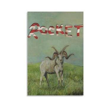 Imagem de YDIWUXQBN Alex G ROCKET 1 Pôster em tela pintura de arte decorativa de parede sala de estar quarto decoração sem moldura 08 x 12 polegadas (20 x 30 cm)