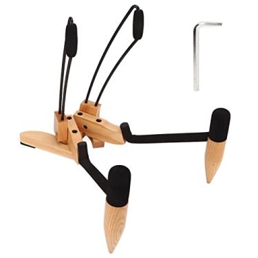 Imagem de Suporte para guitarra de madeira Clássico dobrável Linda textura Suporte portátil para violoncelo para guitarras e baixos Premium Ashtree Madeira resistente e leve Presente para
