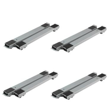 Imagem de Kit Suporte Base C/Rodinha Grande Ajustável Carrinho Geladeira Fogão Máquina de Lavar Freezer Móvel(4 unidades)