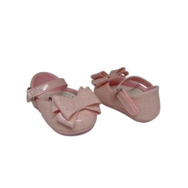 Imagem de Sapato de Bebe Sapatilha Laço Salomé Infantil Menina RN Manozinhos Bab