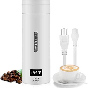 Imagem de Chaleira Elétrica de Viagem Portátil Pequena Água Quente Ferro 380ml Café Aço Inoxidável 304 BPA com 4 Controles Tempera