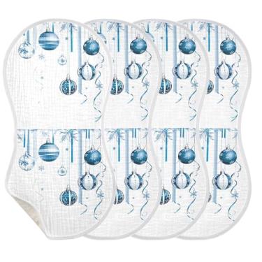 Imagem de Wassud Panos de musselina para bebês com bola de Natal 1 pacote com babadores de algodão toalha de rosto absorventes e macios para arrotos para meninos e meninas recém-nascidos
