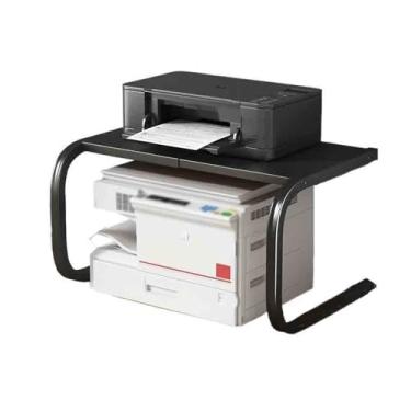 Imagem de KEG801302 Mesa de escritório pequena de camada dupla para armazenamento de copiadora multifuncional para escritório e mesa de impressora