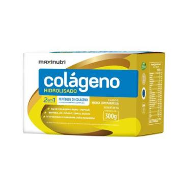 Imagem de Colágeno Hidrolisado 2 Em 1 Maxinutri Manga E Maracujá 300 G