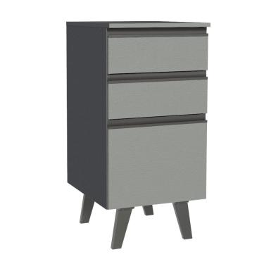 Imagem de Balcão  Cozinha 40 cm 3 Gavetas Com Pés  Nice Madesa