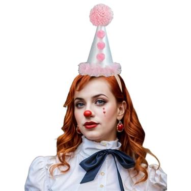 Imagem de Unykaflor Chapéu de bobo da corte para adultos, acessórios de fantasia de palhaço para festa de cosplay de Natal, Halloween, cosplay, Cor 02, One Size