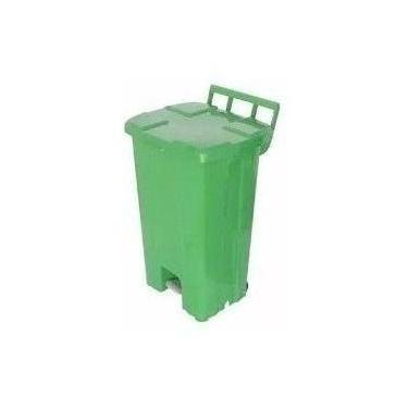Imagem de Lixeira Quadrada Plastica De 100 Litros Sem Roda E Pedal Verde - jsn
