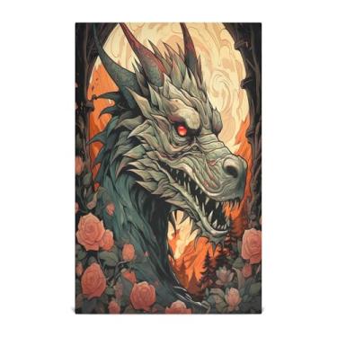 Imagem de Wassud Toalhas de cozinha dragão panos de prato de cozinha 1 pacote panos de prato macios com laço para pendurar toalha de mão super absorvente de secagem rápida toalhas de chá de mesa decorativas 71