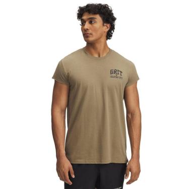 Imagem de Camiseta Sportstyle Under Armour Project Rock Cap Sleeve Masculina M Bege-Masculino