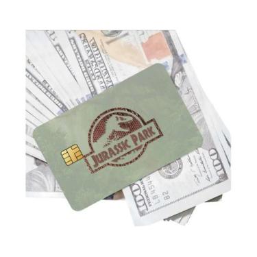 Imagem de Adesivos De Cartão De Crédito Dinossauro Jurassic Park 4 Peças Imperme