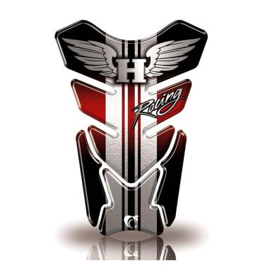 Imagem de Protetor De Tanque Adesivo Moto Honda Asa Racing Vermelho