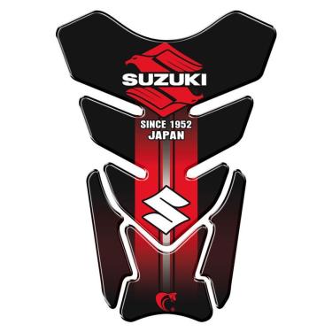 Imagem de Protetor De Tanque Adesivo Moto Suzuki Vermelho Vermelho E Preto