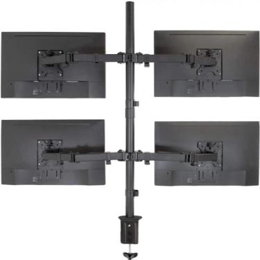 Imagem de Suporte 4 Monitores Articulado Gamer Tv Braço Mesa Bancada Estudio Podcast Completo Ajustavel Universal Luxo