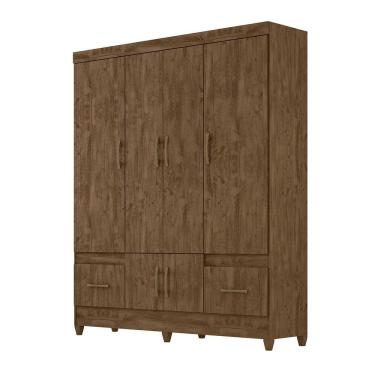 Imagem de Guarda Roupa 6 Portas 2 Gavetas 165x204cm Ms912 Moval Castanho