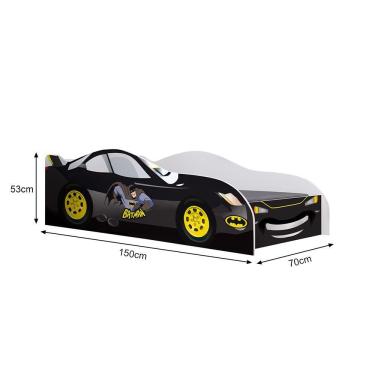 Imagem de Mini Cama Carro Com Proteção Lateral Personagem Preto Cama Infantil Preto