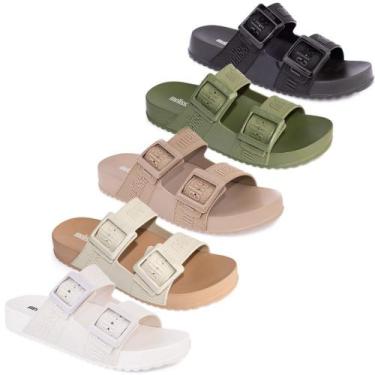 Imagem de Sandália Melissa Cozy Slide M-Lover Original 35849, Marrom, Bege, 36