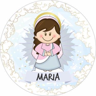 Imagem de Painel de Lona Redondo Santinhos Católicos Nossa Senhora Maria - Fabri