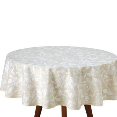 Imagem de Toalha de Mesa Redonda Döhler Clean Edite Bege 160cm