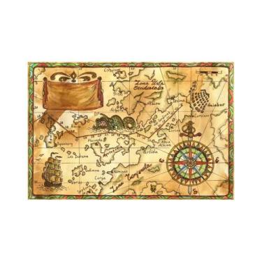 Imagem de Painel De Lona Pirata Mapa Antigo - Fabrika de Festa, 250x200cm