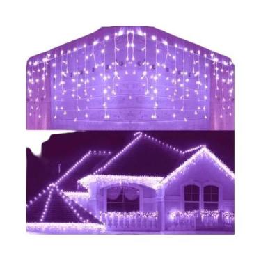 Imagem de Cortina De Luzes LED De Natal Para Exterior, Tipo Cascata, 220V, Decor