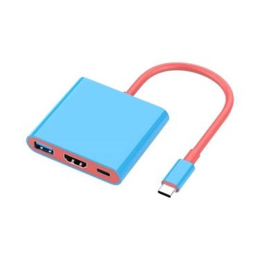 Imagem de Estação De Docking Portátil Para Jogos, Hub TYPE-C HDMI USB 3.0 Para V