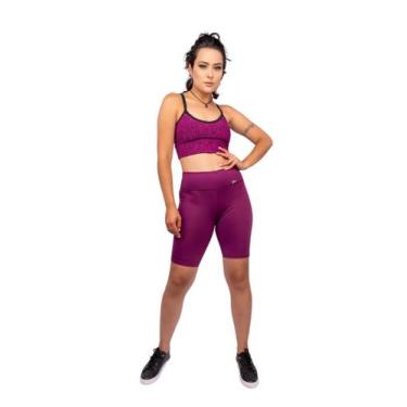 Imagem de Short Meia Coxa em Poliamida Spandex PINA, M, Lilás