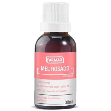 Imagem de MEL ROSADO FARMAX 30ML - Extrato de Rosas Rubras 10%