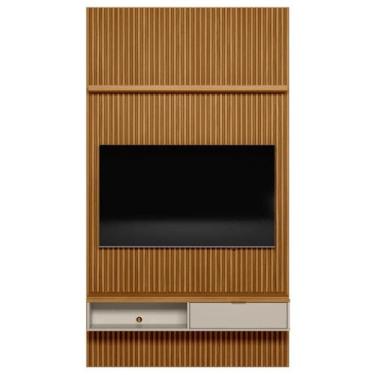 Imagem de Painel Ripado para Tv 60 Pol. com Bancada 141cm Prime Plus L06 Nature/