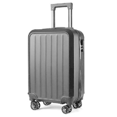 Imagem de Mala De Viagem Bordo Abs Rigida Anac 10Kg Aviao Bagagem 4 Rodinhas 360 Graus Cadeado Senha Anti Roubo Preta