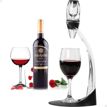 Imagem de Decantador De Vinho Luxo Magic Decanter Torre Suporte Com Aerador Lorben