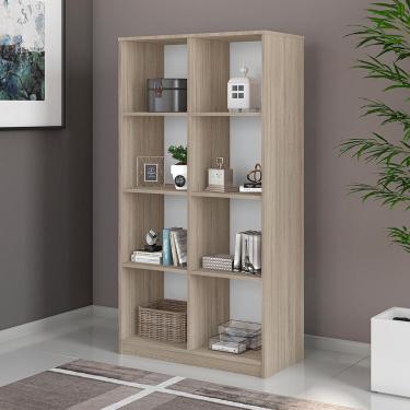 Imagem de Estante Livreiro Multiuso 8 Nichos Branco Side Caemmun