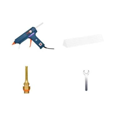 Imagem de Pistola De Cola Quente 150W Com Controle De Temperatura, Bastões De Co