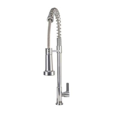 Imagem de Torneira Gourmet Cozinha Monocomando 304 Inox Luxo Cromada V184 Vimer