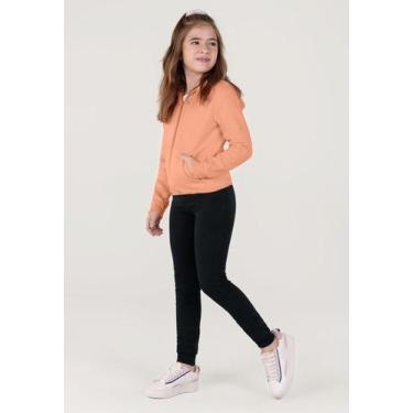 Imagem de Calça jogger básica infantil menina em moletinho Brandili, 2, Preto