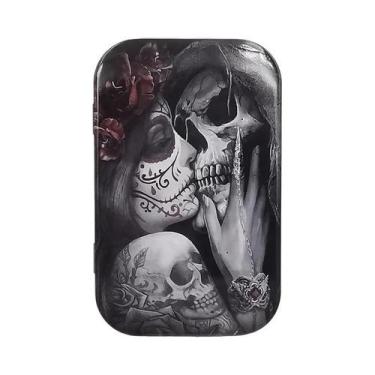 Imagem de Estojo De Cigarros De Metal Com Tampa Articulada Para Armazenamento De