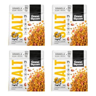 Imagem de KIT 4 Granolas GranoSquare SALT Cúrcuma e Gengibre 200g
