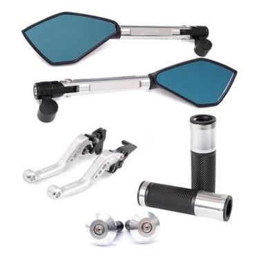 Imagem de Kit Manete Peso Manopla Retrovisor Pop 100 Pop110 Titan Lona - Stark R