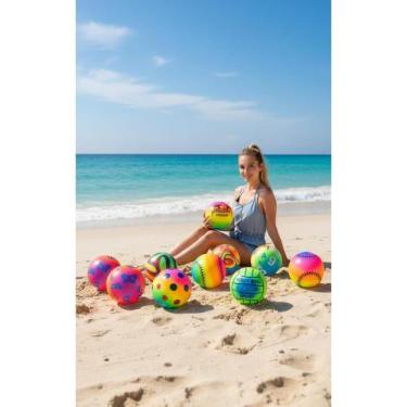 Imagem de 2x 10 Bolas Vinil Coloridas Praia Piscina Festa Diversão Ata - Congrat
