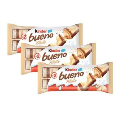 Imagem de Kit 3 Chocolate Ferrero Kinder Bueno White Branco