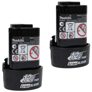 Imagem de Kit 2 Baterias Makita Lítio 12v 1.5ah Bl1015k Recarregável