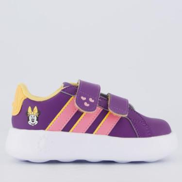 Imagem de Tênis Adidas Grand Court Disney Minnie CF Kids Roxo, 22