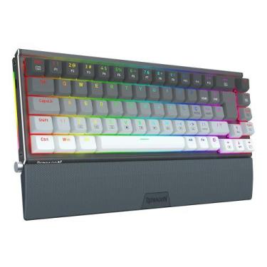 Imagem de Teclado mecanico gamer shaco rgb switch brown redragon k641g-gw-rgb pr