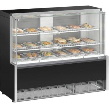 Imagem de Balcão Estufa 140cm MEQA-140R PR Gelopar, Preto, 220V