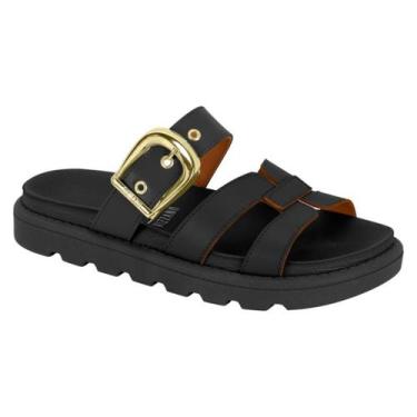 Imagem de Chinelo Assandalhado Fivela Anatômico Macio Vizzano 6510110, Preto, 38